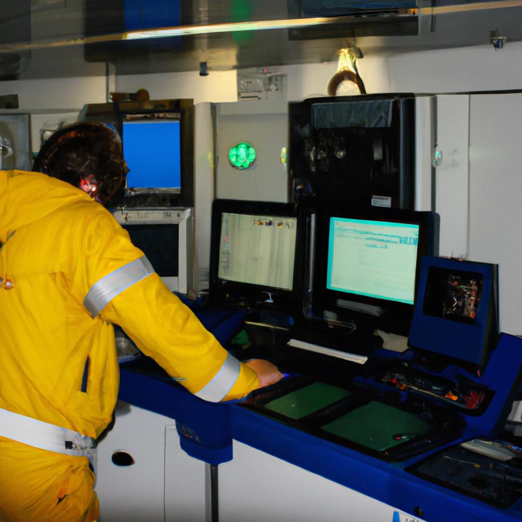 Person operating subsea control systems