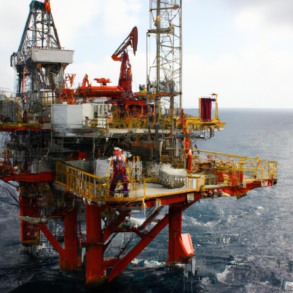 Person operating offshore drilling platform