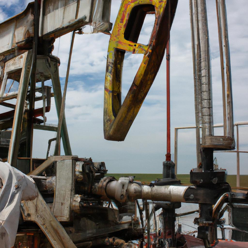 Person operating oil drilling equipment
