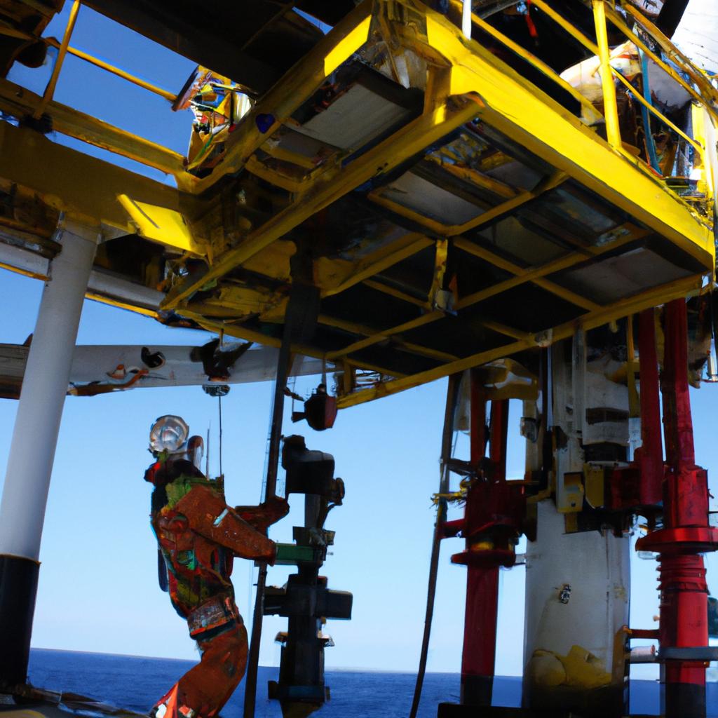 Person operating semi-submersible rig