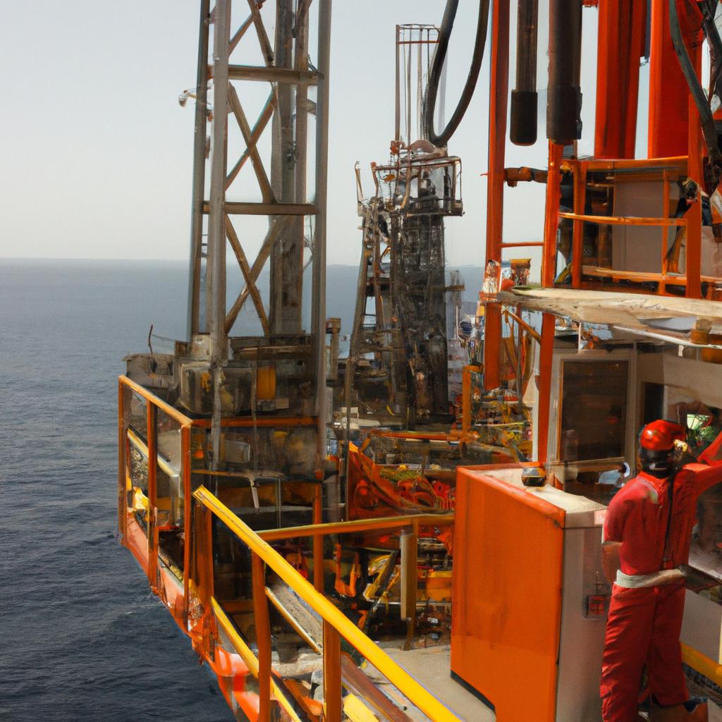 Person operating offshore drilling equipment