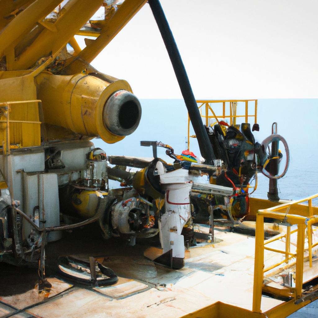 Person operating offshore drilling equipment